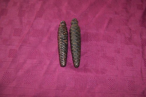 Vintage cuckoo clock weights - vintage,