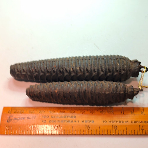 Pair pinecone style metal - style,