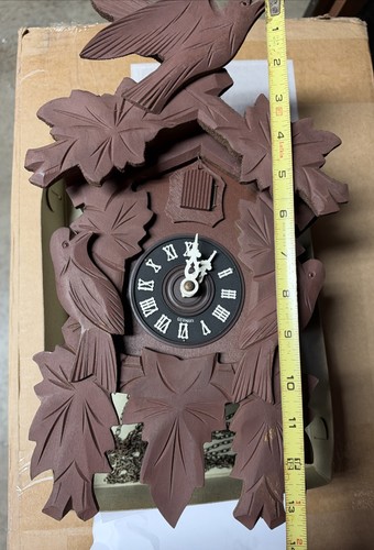 Vtg black forest cuckoo clock - black,